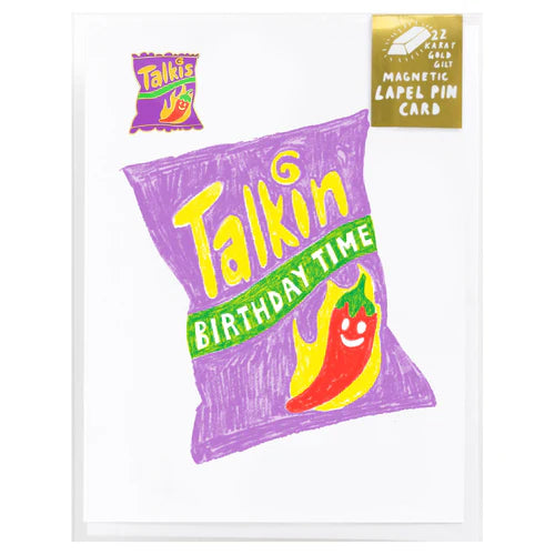 TALKIS BIRTHDAY TIME RISOGRAPH CARD WITH PIN