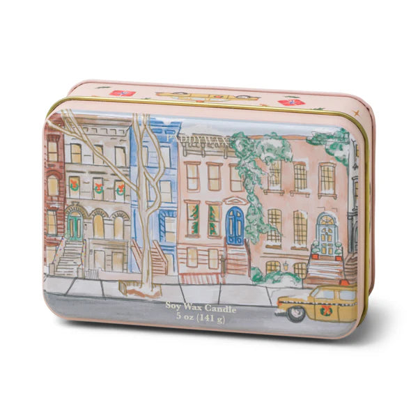 HOLIDAY 5 OZ CANDLE TIN- TANGERINE & CLOVE