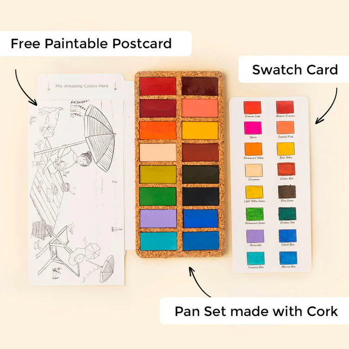VIVIVA SPRING PANS SET - 16 WATERCOLORS