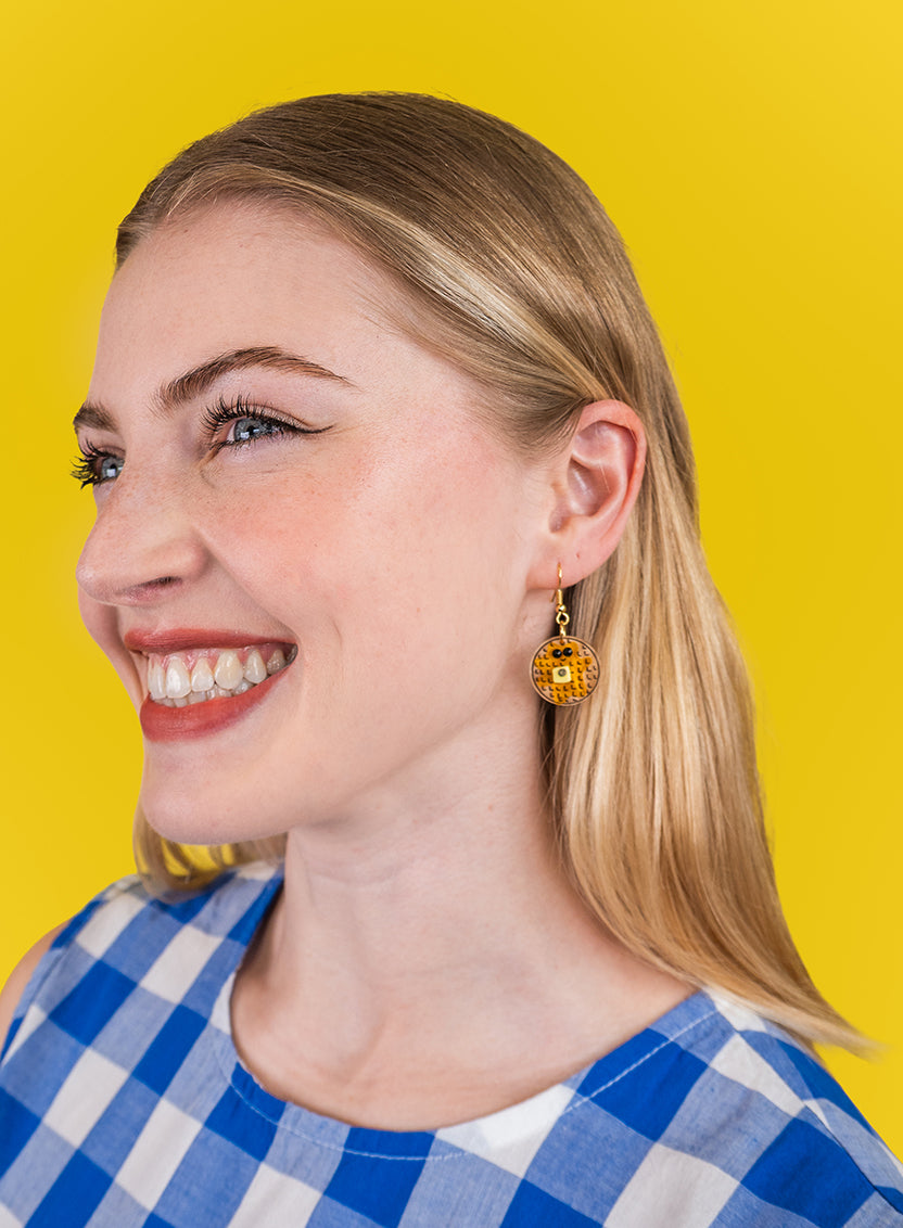 WAFFLE EARRINGS