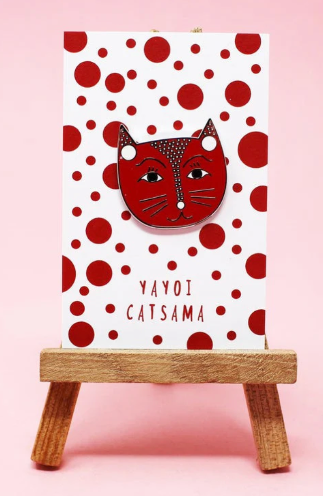 YAYOI CATSAMA CAT ARTIST ENAMEL PIN