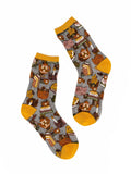 BOOK LOVERS SHEER CREW SOCKS