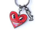 KEITH HARING HEART KEYCLIP
