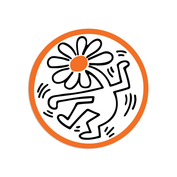 FLOWER BY KEITH HARING STICKER