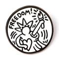 KEITH HARING FREEDOM PIN