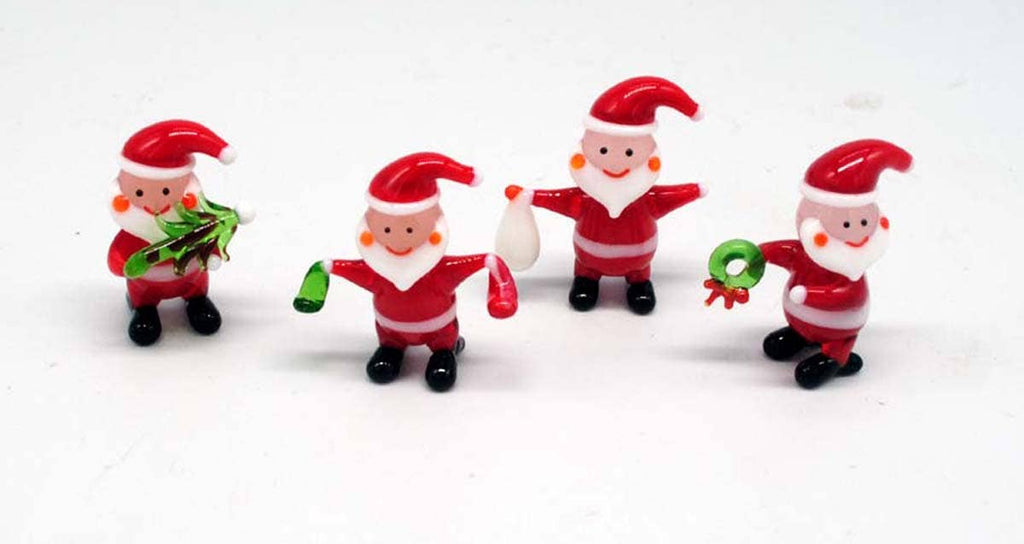 GLASS MINI SANTAS
