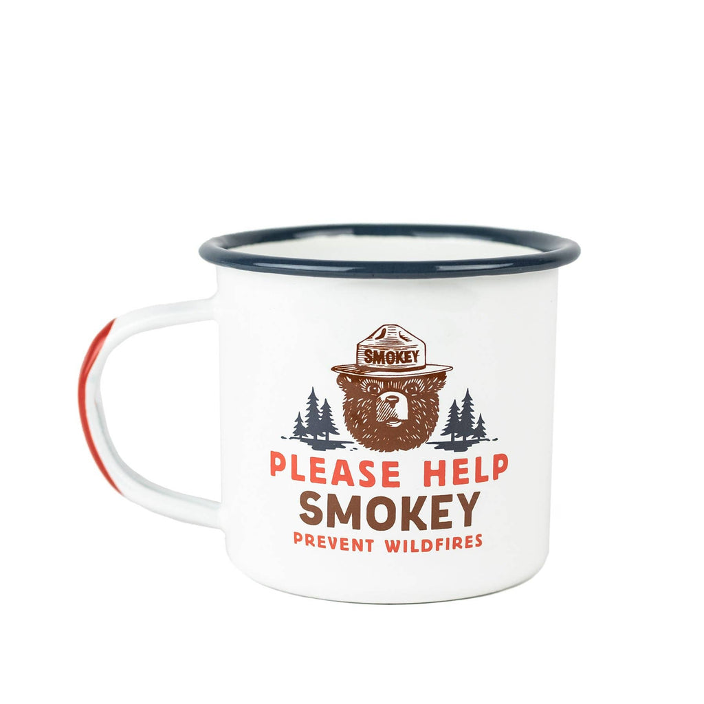 SMOKEY THE BEAR ENAMELWARE MUG