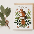 CHIPMUNK THANK YOU GREETING CARD