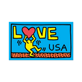 LOVE USA BY KEITH HARING STICKER