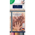 AQUA WATERCOLOR PENCILS, BOX OF 12 SKIN TONES
