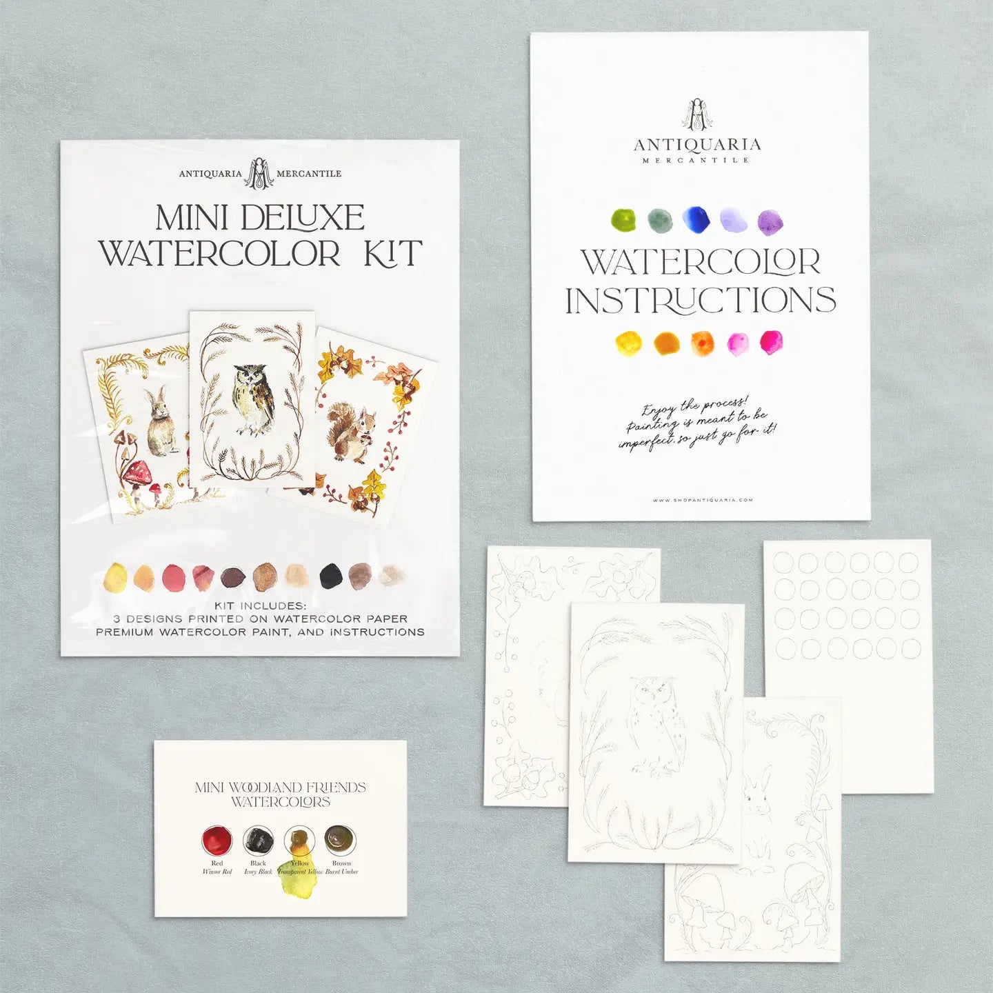 MINI WATERCOLOR KIT: WOODLAND FRIENDS