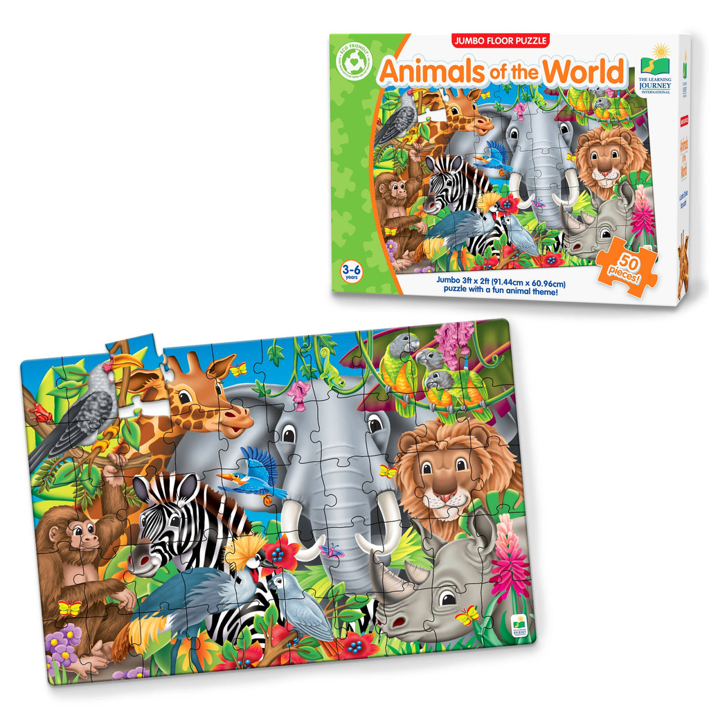 ANIMALS OF THE WORLD JUMBO FLOOR PUZZLE