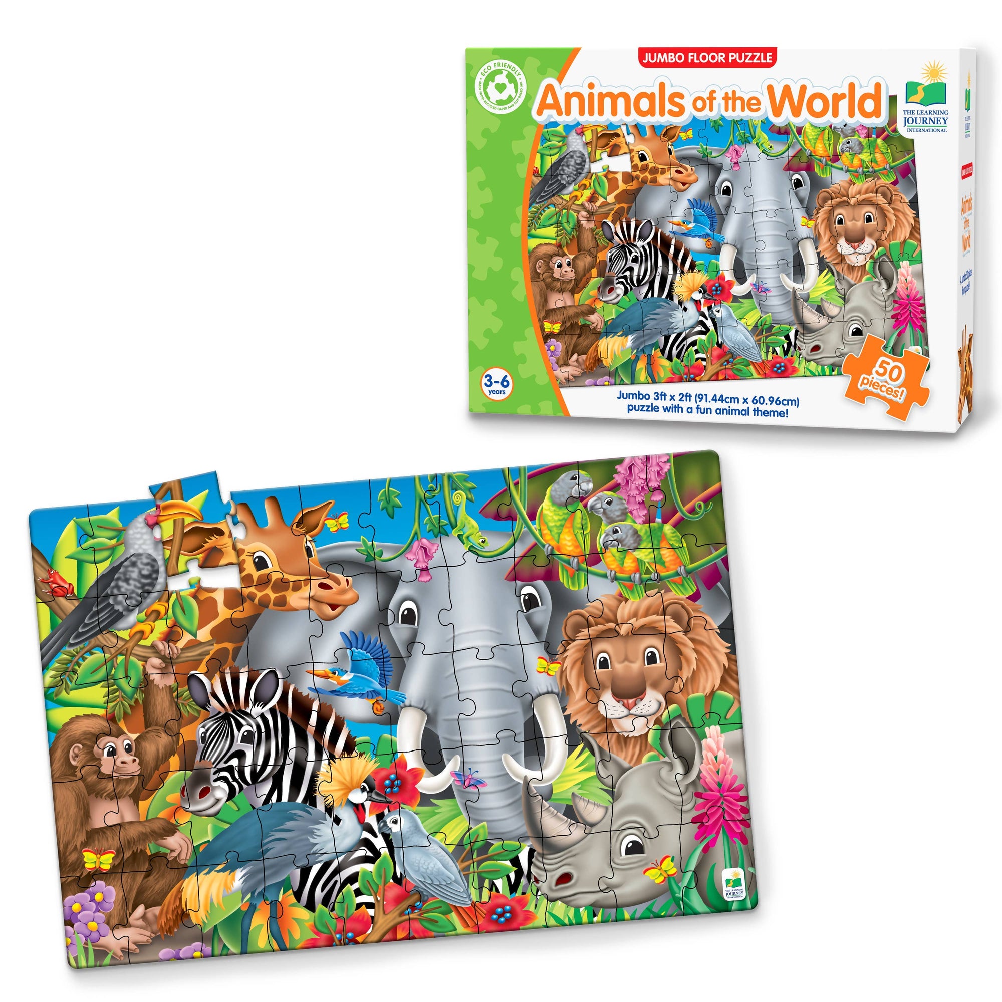 ANIMALS OF THE WORLD JUMBO FLOOR PUZZLE
