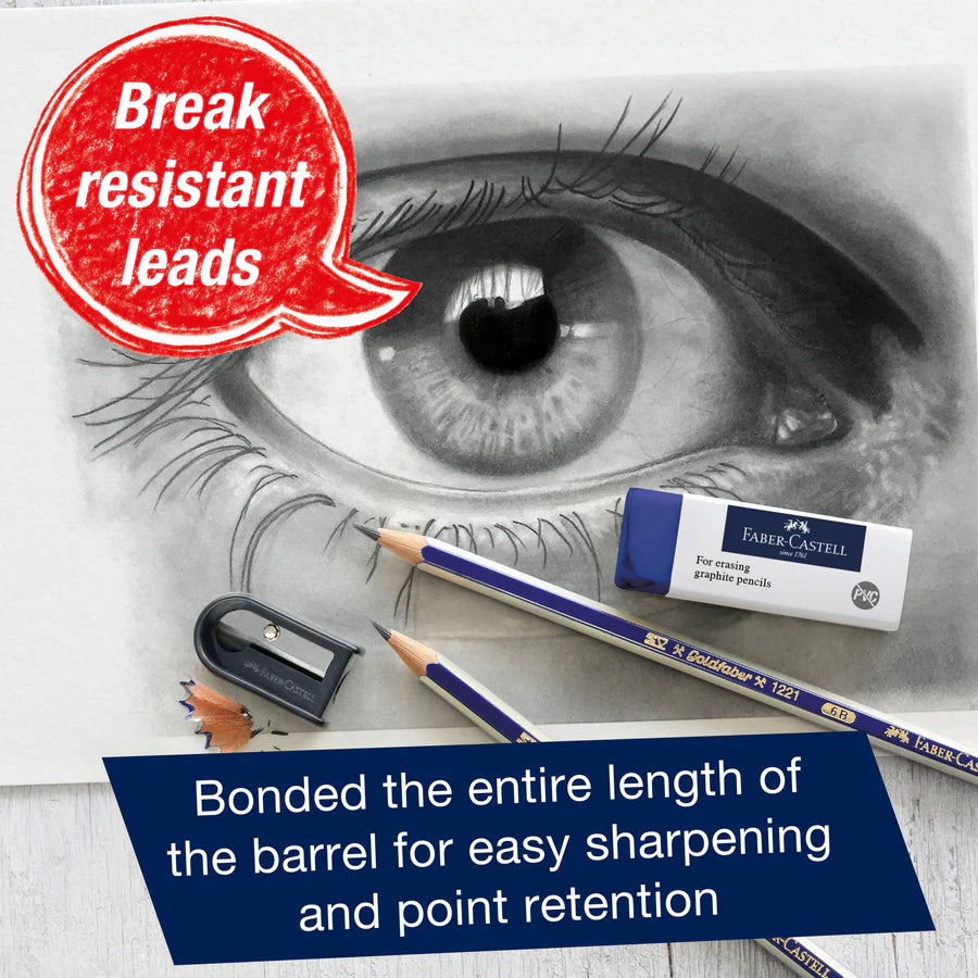 GOLDFABER GRAPHITE PENCILS, TIN OF 6