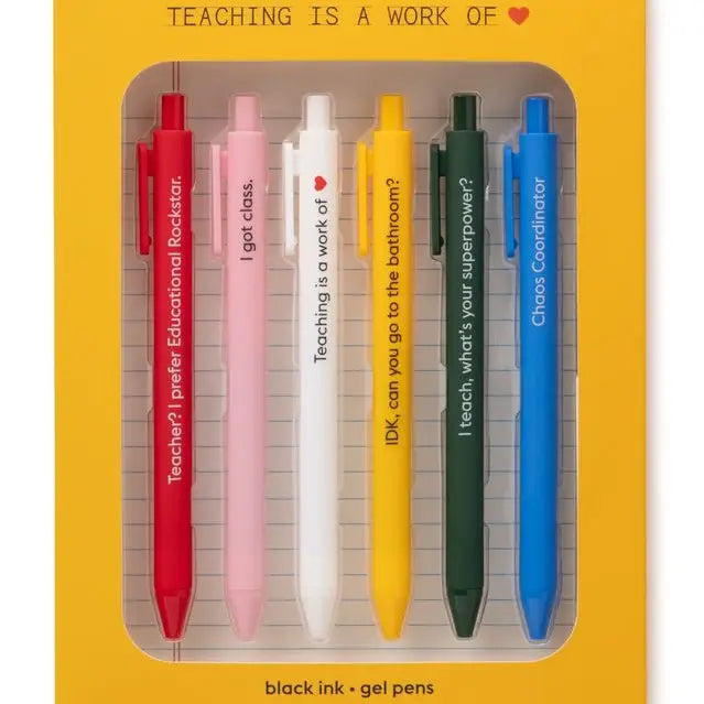 TEACHING IS A WORK OF ART GEL PEN SET