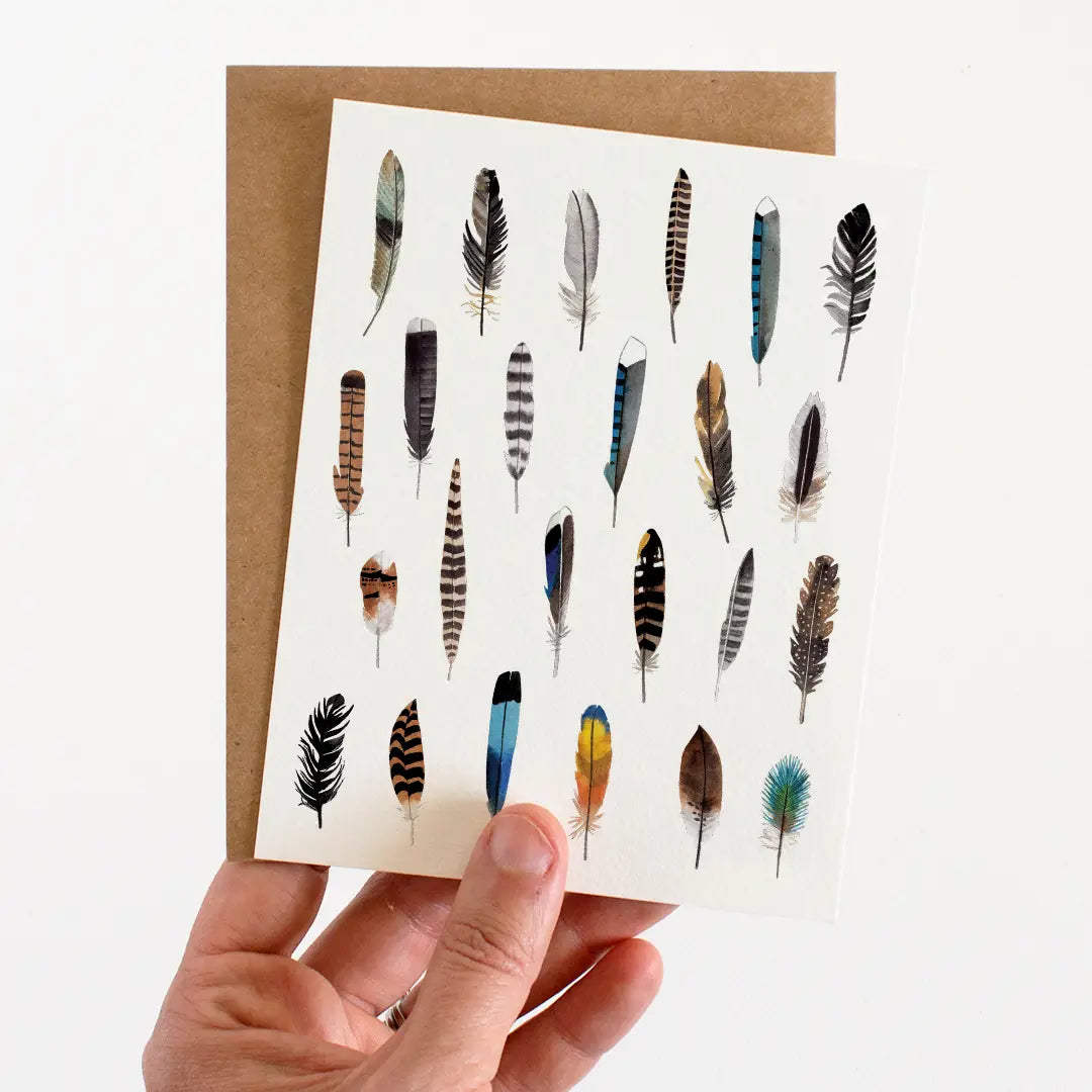 FEATHERS GREETING CARD