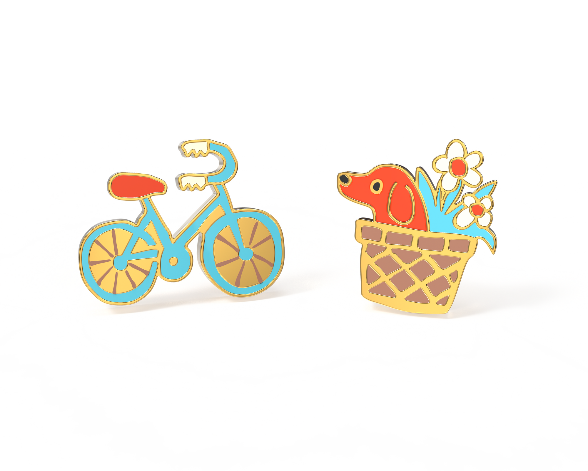 BIKE & BASKET EARRINGS