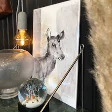 DEER IN THE WOODS SNOW GLOBE