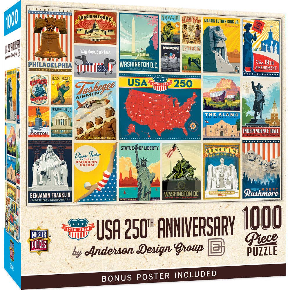 USA 250TH ANNIVERSARY VINTAGE POSTERS (1000 PIECE PUZZLE)