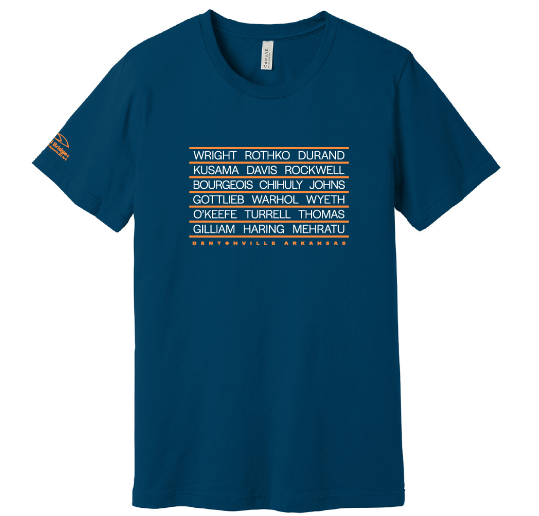 CRYSTAL BRIDGES ARTIST NAMES TEE