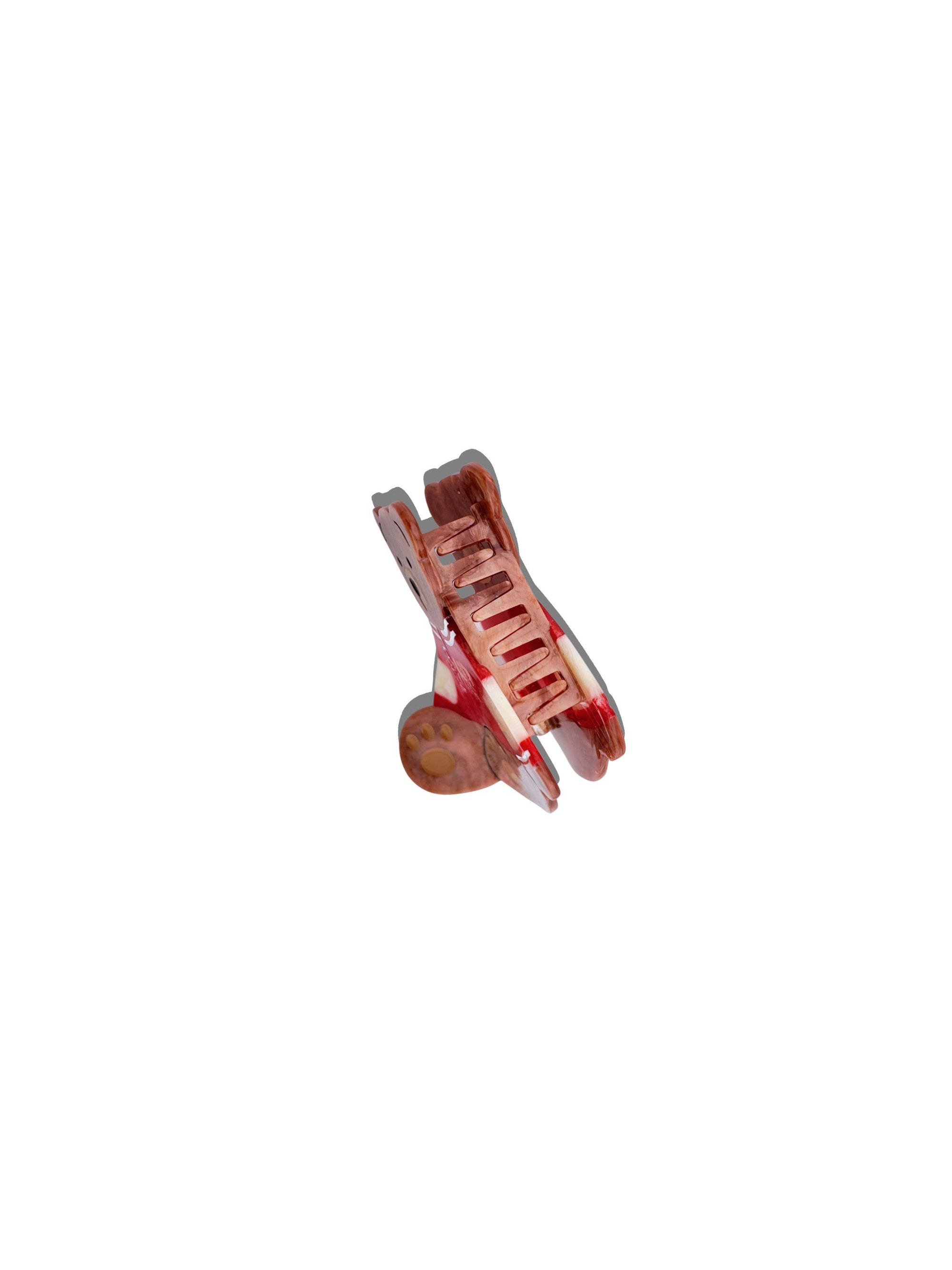 HAND-PAINTED VARSITY TEDDY CLAW HAIR CLIP