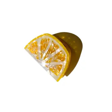 HAND-PAINTED CITRUS SLICE CLAW HAIR CLIP