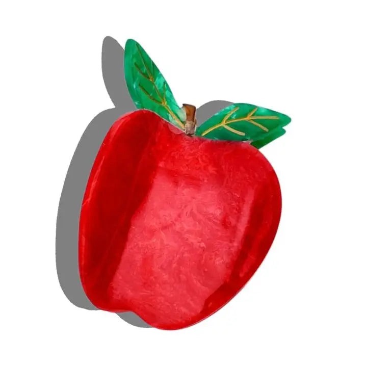 HAND-PAINTED MINI APPLE CLAW HAIR CLIP