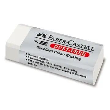 DUST-FREE VINYL ART ERASER, WHITE