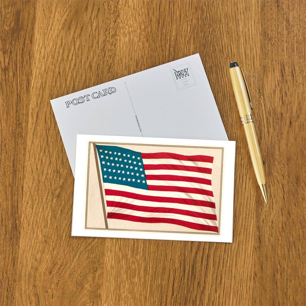AMERICAN FLAG POSTCARD