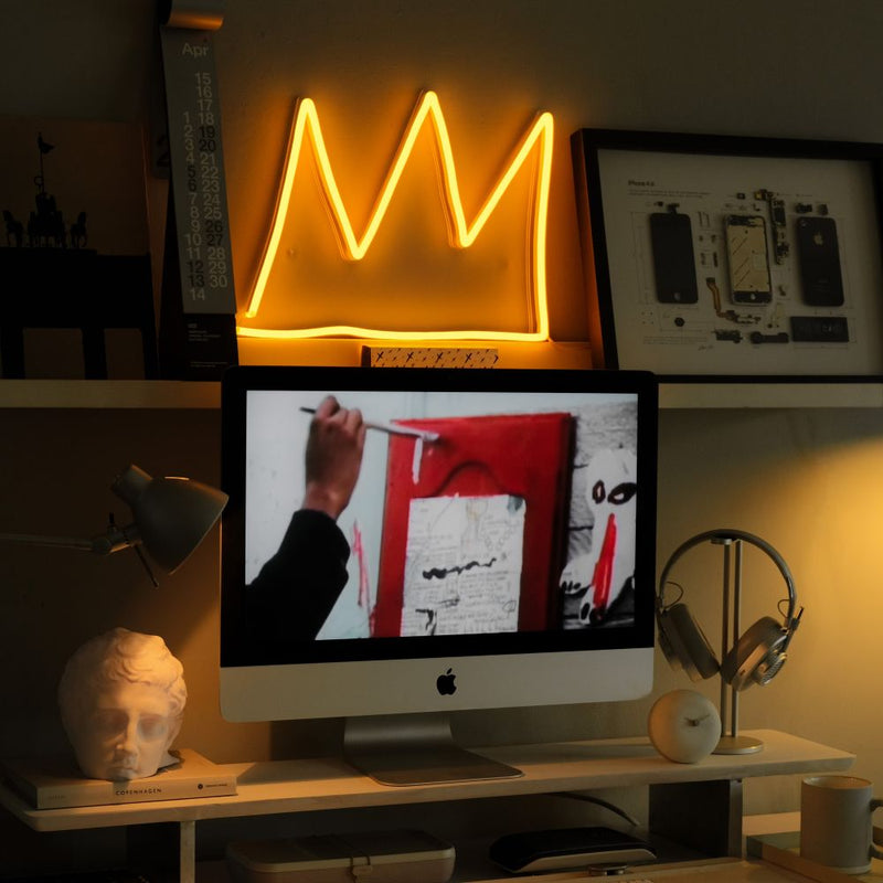 CROWN, JEAN-MICHEL BASQUIAT NEON
