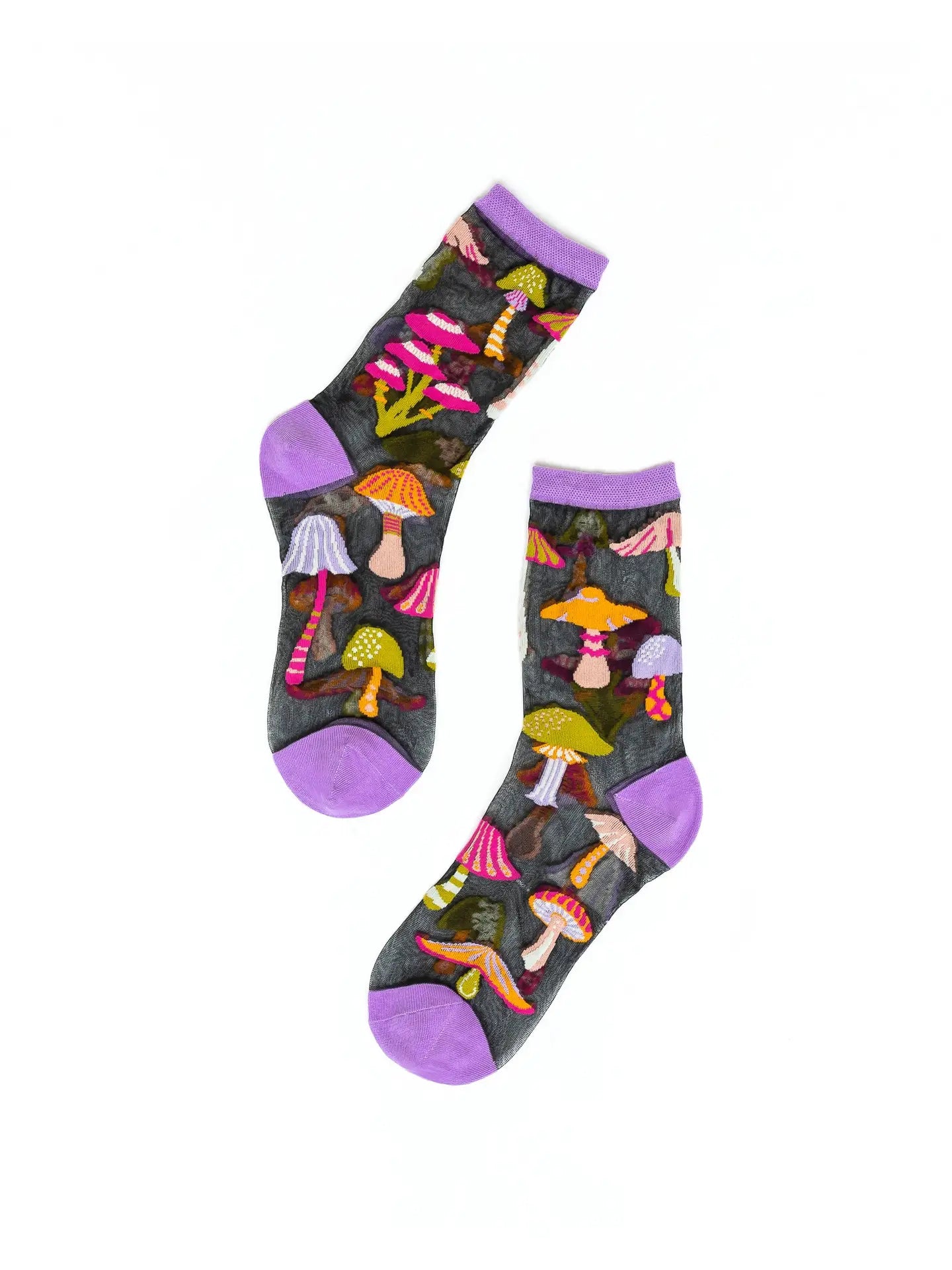 MUSHROOMS SHEER CREW SOCK