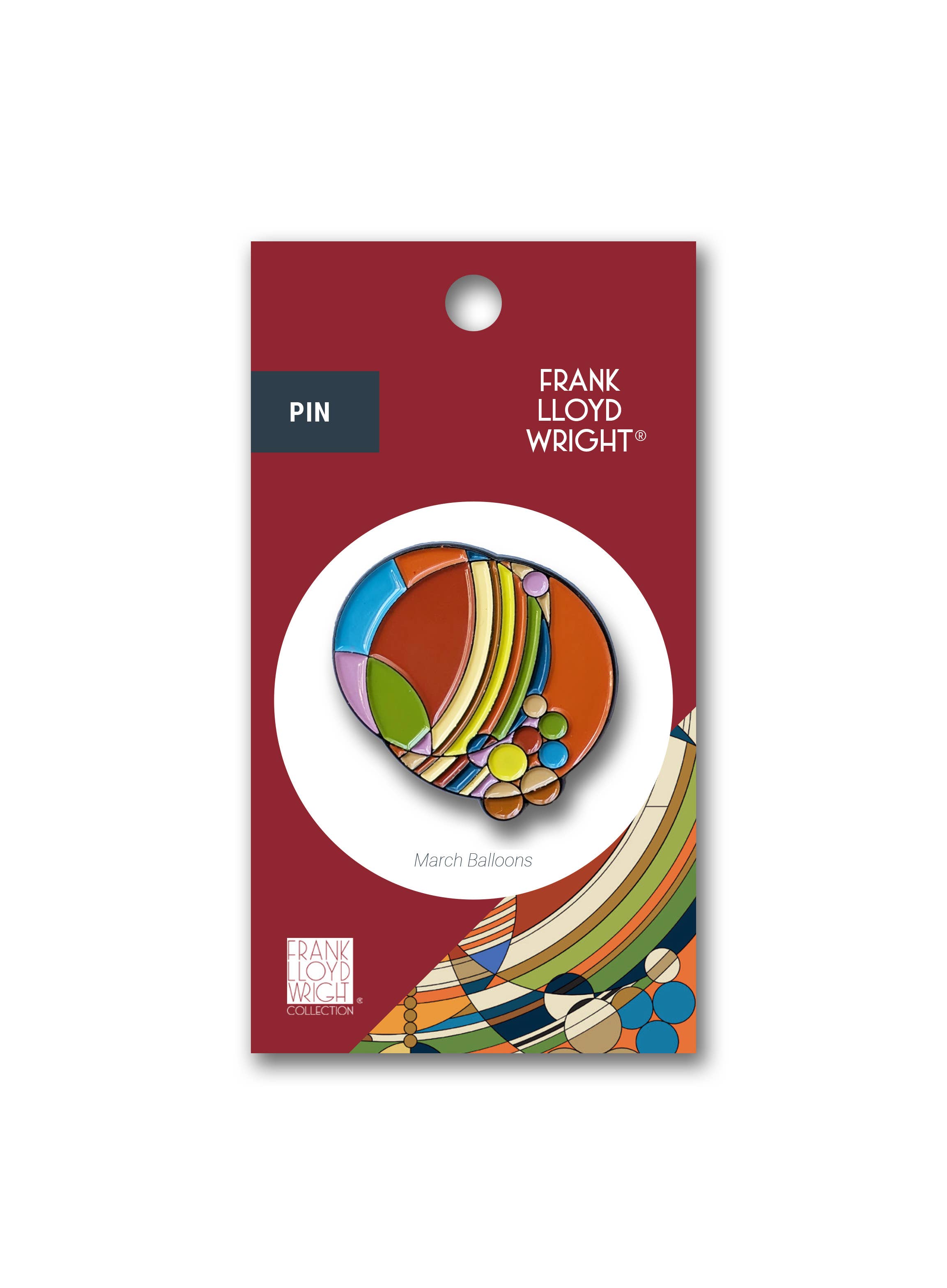 FRANK LLOYD WRIGHT MARCH BALLOONS PIN