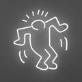 DANCING MAN, KEITH HARING NEON LIGHT