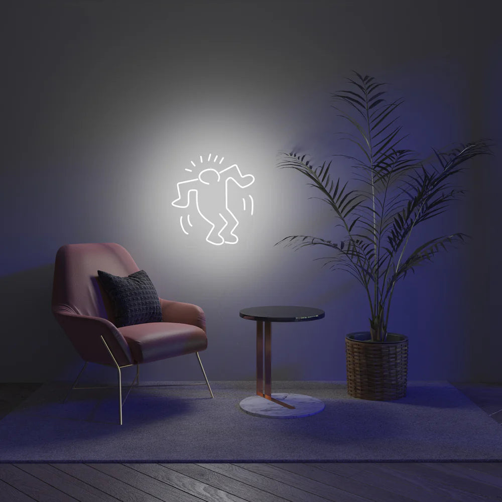 DANCING MAN, KEITH HARING NEON LIGHT