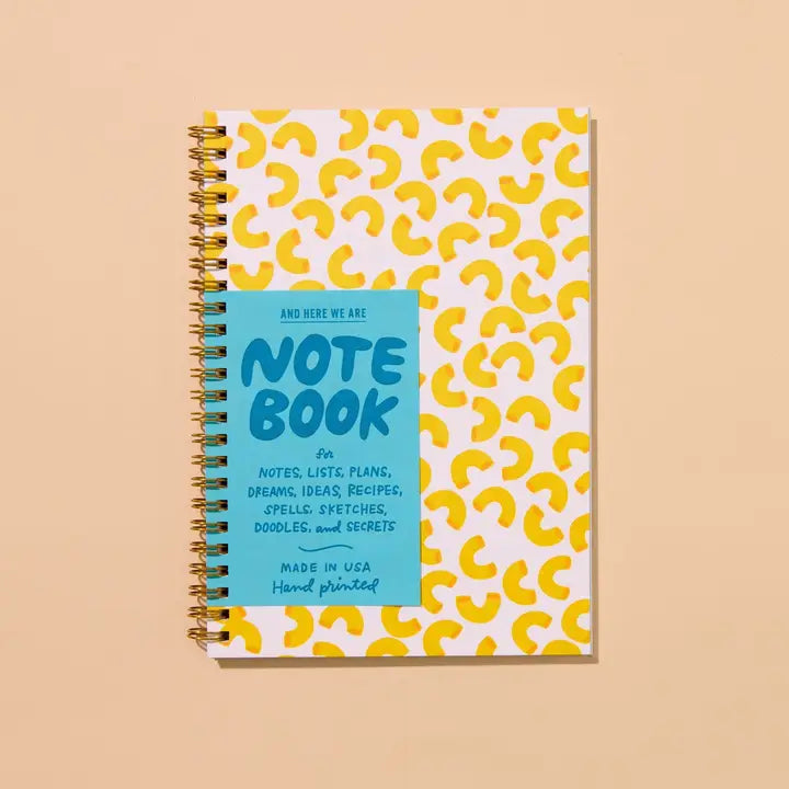 MACARONI LETTERPRESS SPIRAL NOTEBOOK