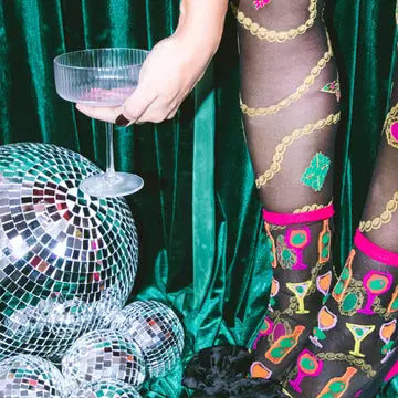 COCKTAIL HOUR SHEER CREW SOCK