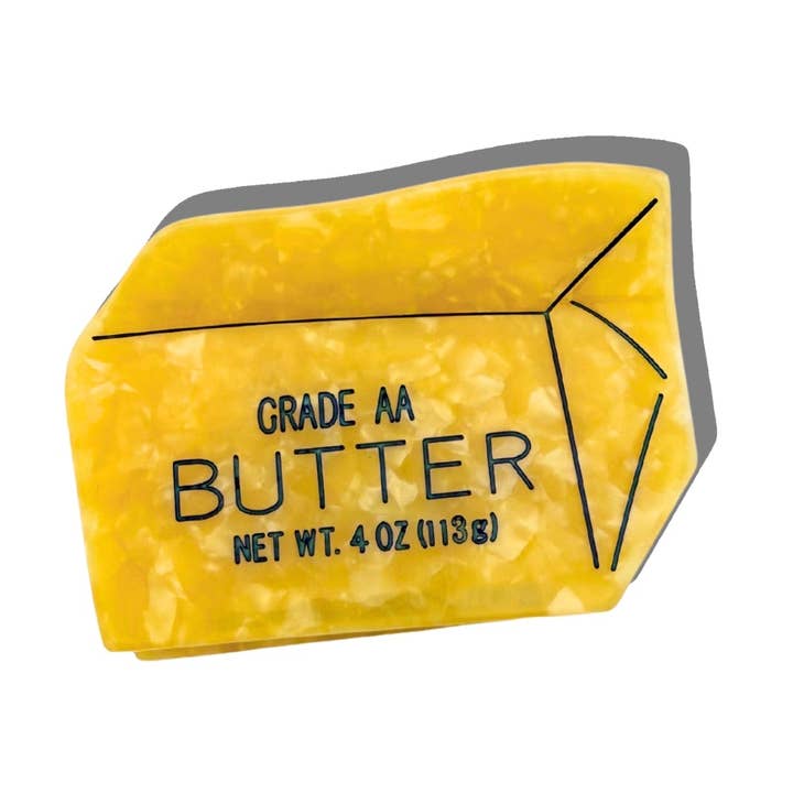HAND-PAINTED BUTTER CLAW HAIR CLIP