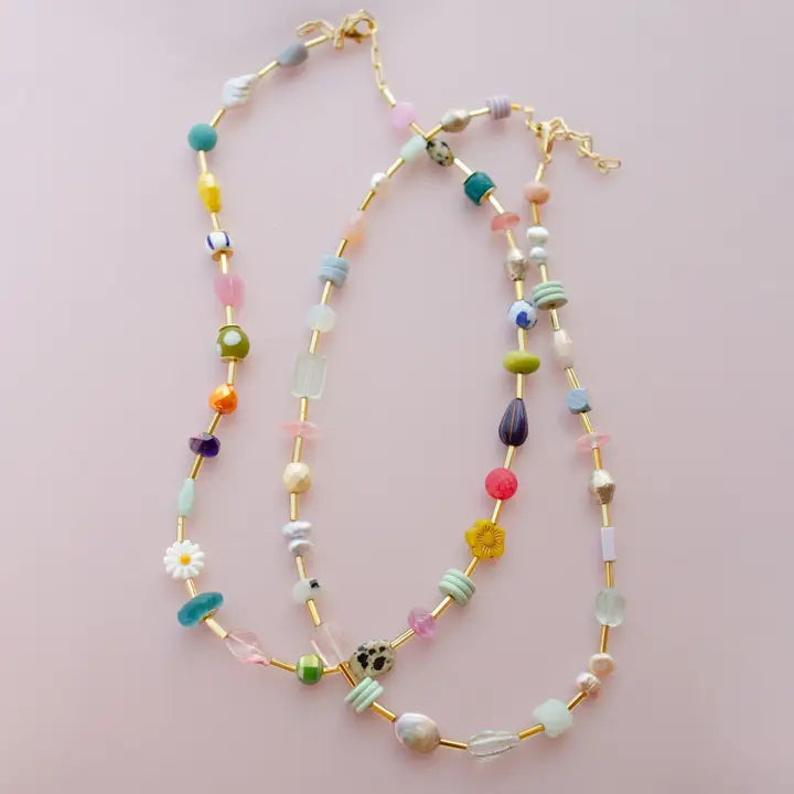 COLORFUL BEADED ECLECTIC NECKLACE