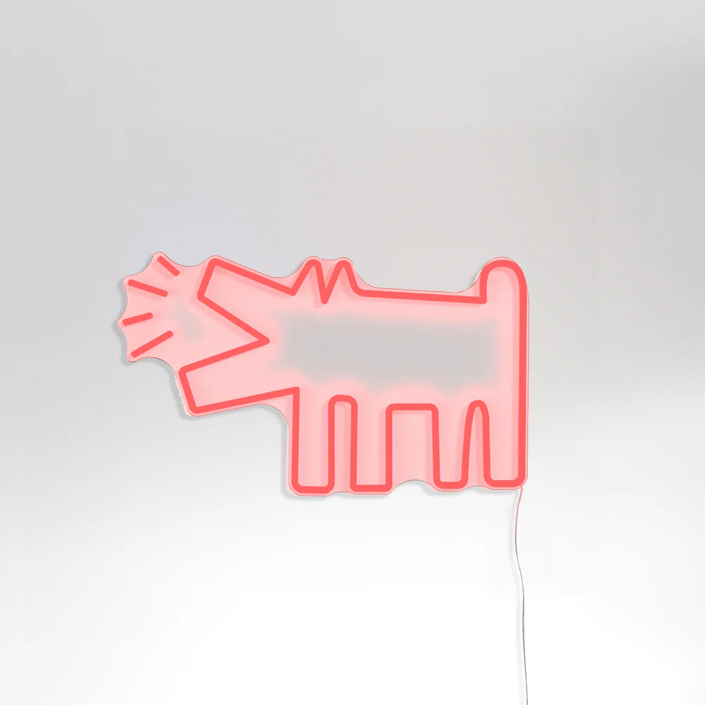 BARKING DOG, KEITH HARING NEON LIGHT