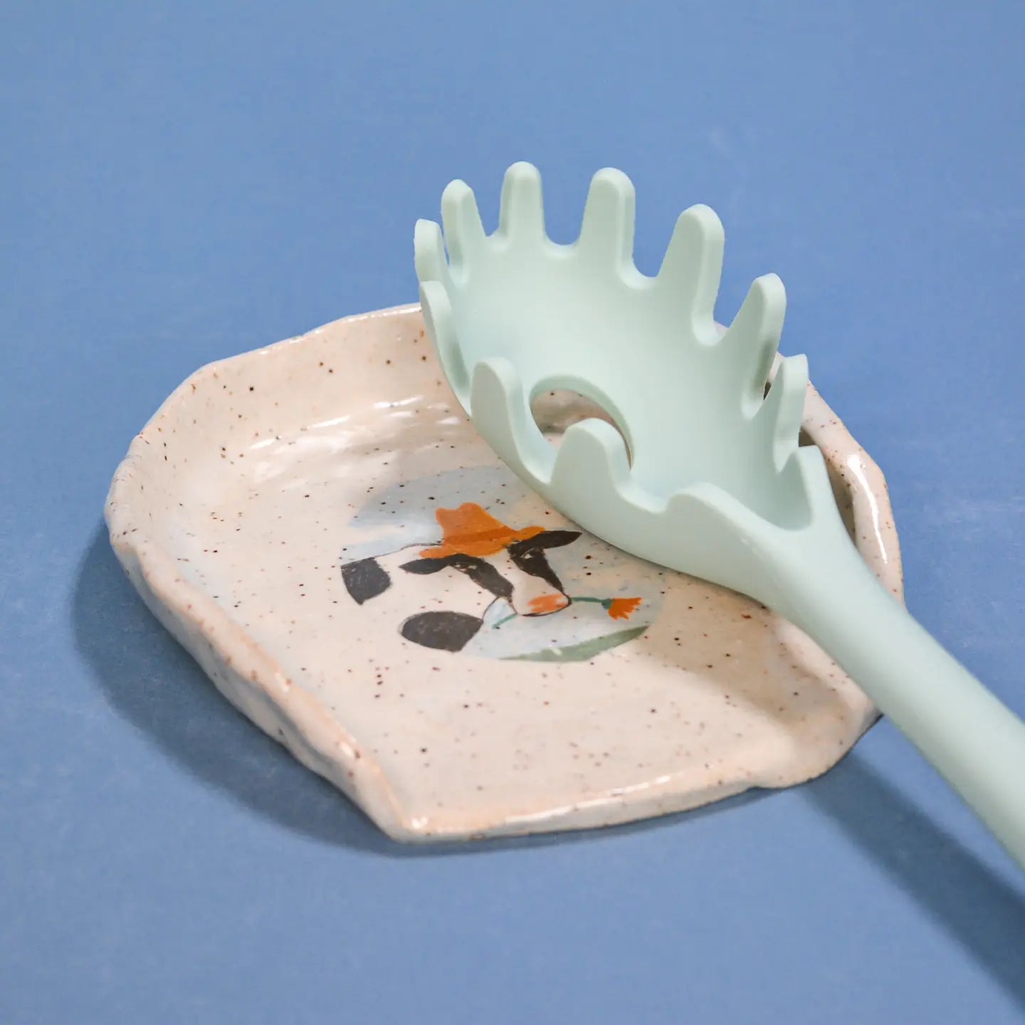 BEATRICE THE COW CERAMIC SPOON REST