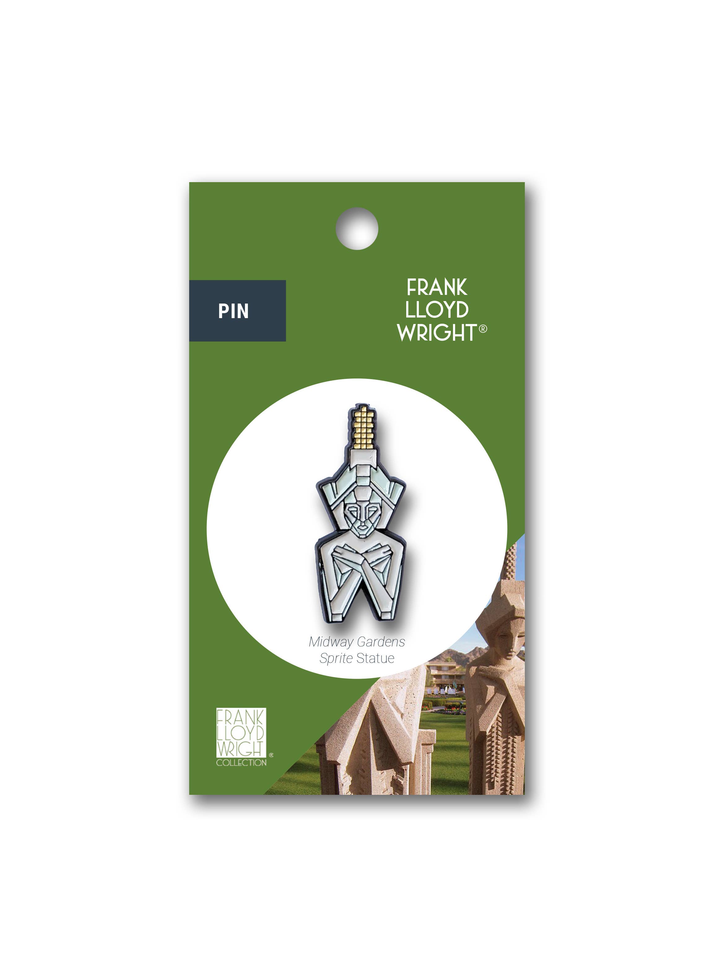 FRANK LLOYD WRIGHT MIDWAY GARDENS SPRITE PIN