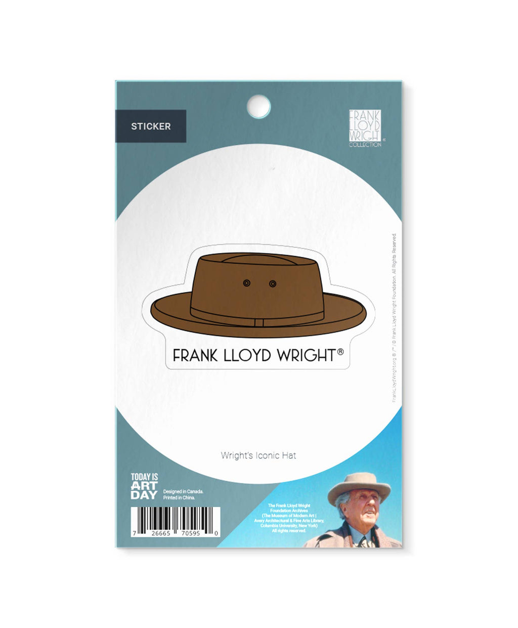 FRANK LLOYD WRIGHT ICONIC HAT STICKER