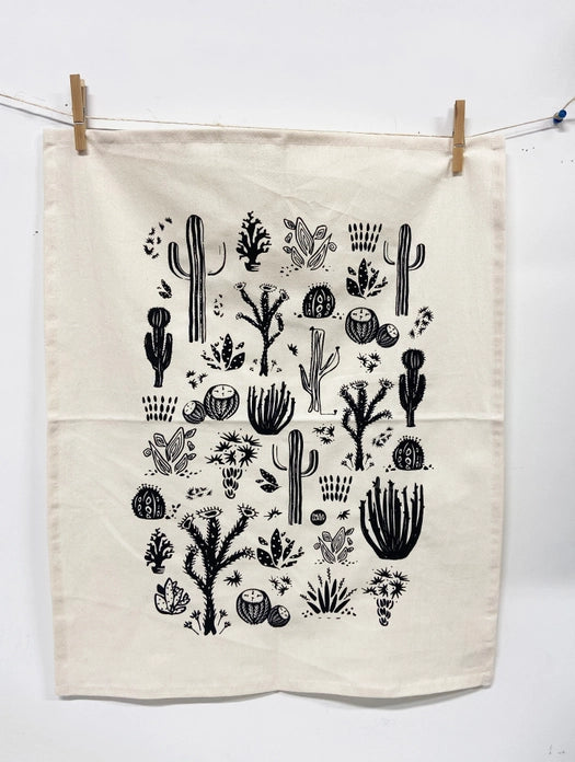 DESERT CACTUS ORGANIC TEA TOWEL