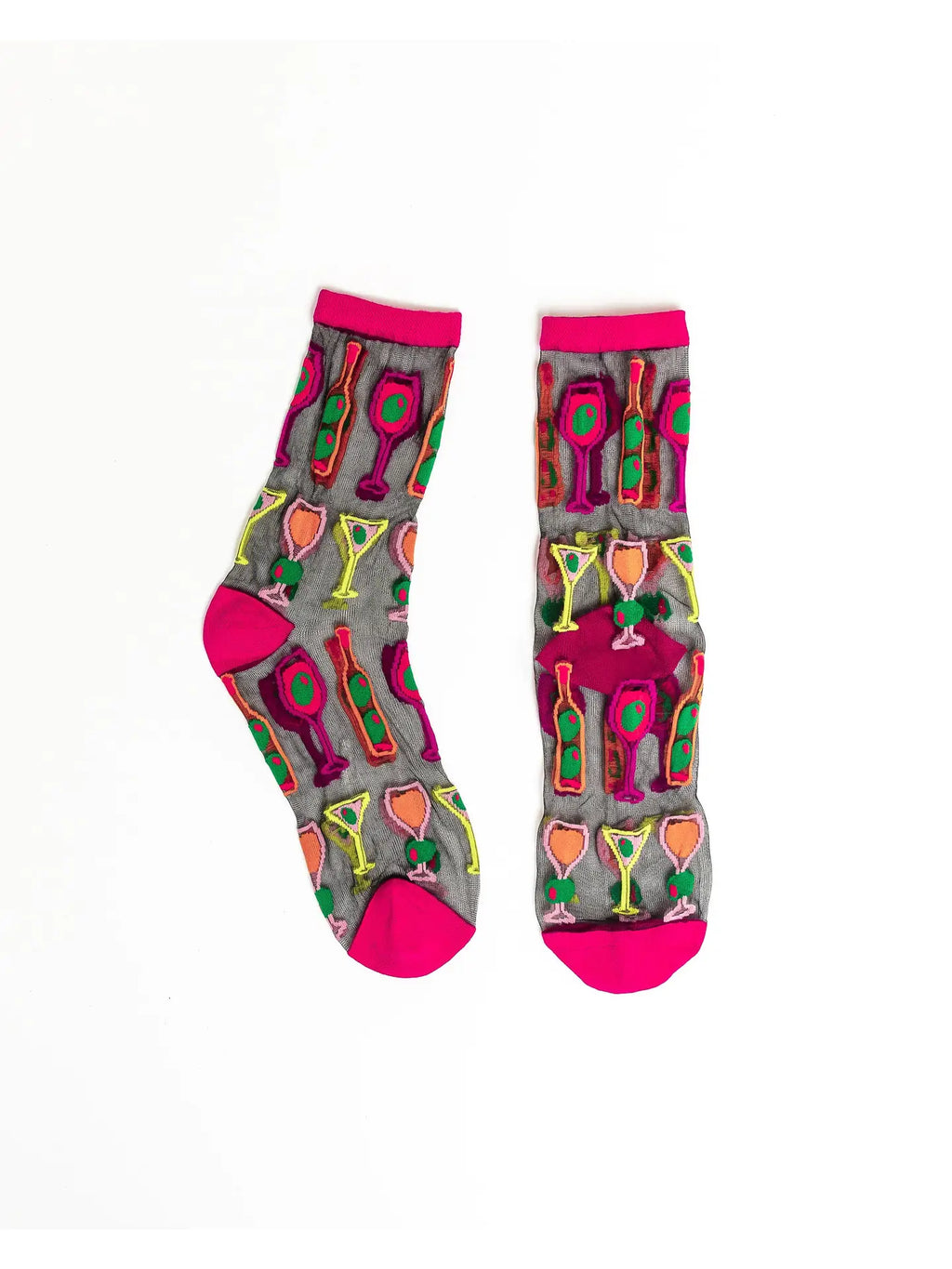 COCKTAIL HOUR SHEER CREW SOCK