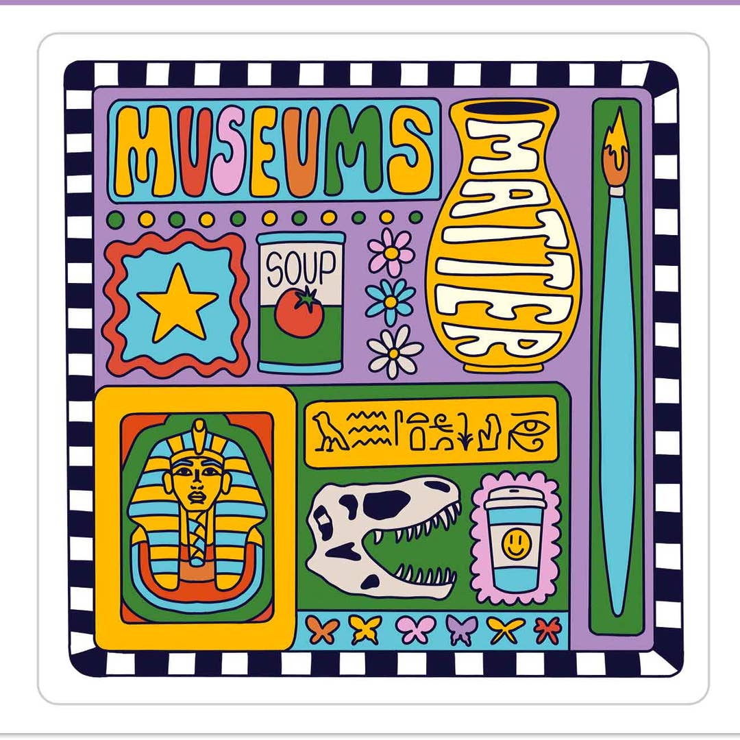 MUSEUMS MATTER ILLUSTRATION STICKER
