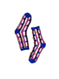 STRIPES + DOTS SHEER CREW SOCK