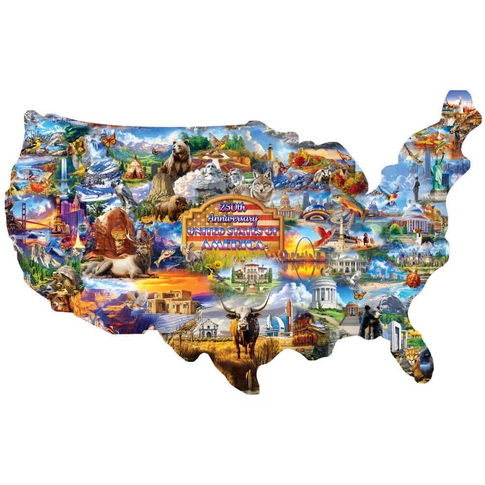 USA SHAPED MAP PUZZLE (1000 PIECE)