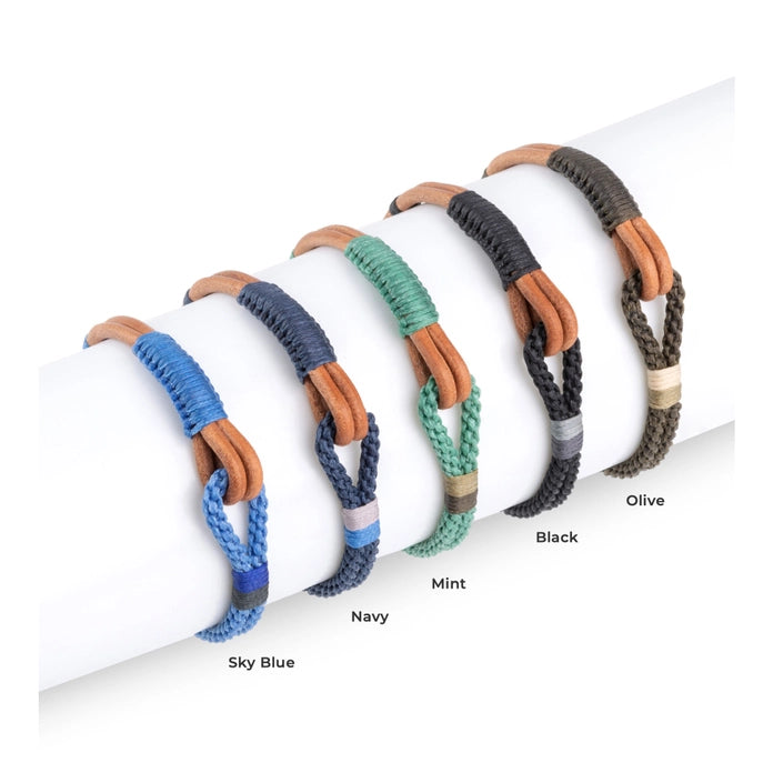 NAUTICAL MEN'S LEATHER BRACELET