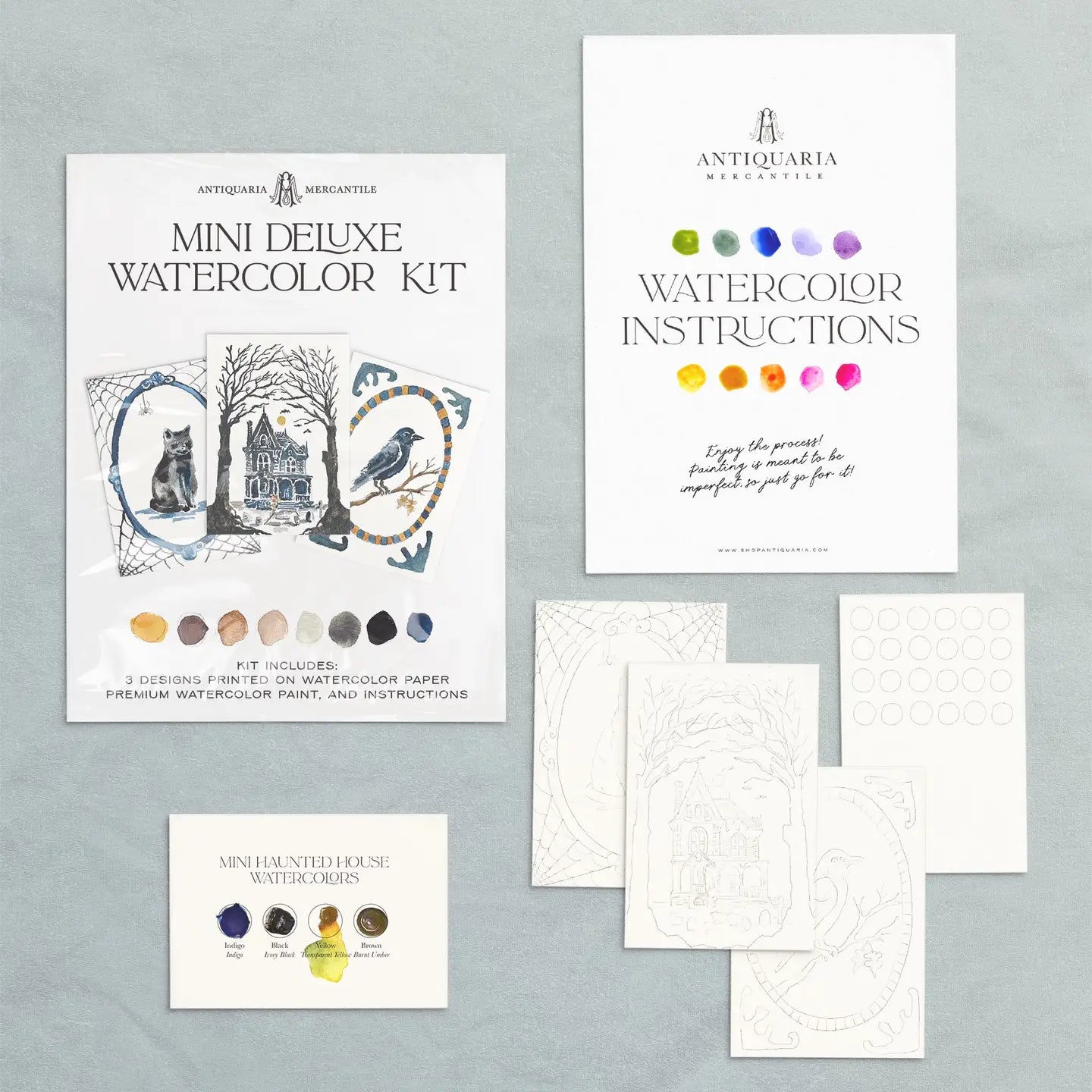 MINI WATERCOLOR KIT: HAUNTED HOUSE