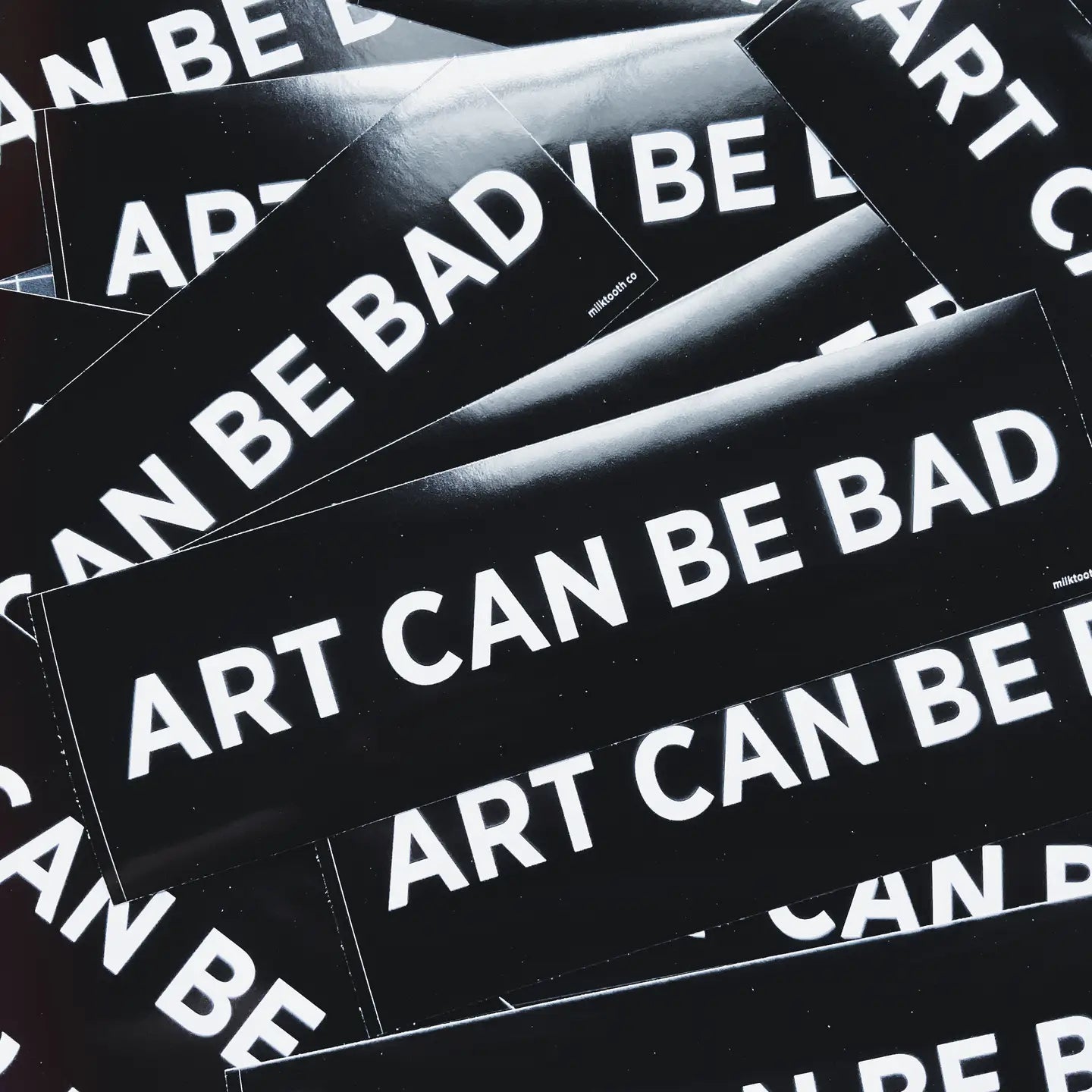 ART CAN BE BAD BUMPER STICKER